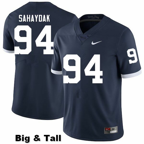 NCAA Nike Men's Penn State Nittany Lions Sander Sahaydak #94 College Football Authentic Big & Tall Navy Stitched Jersey UNM1398UA
